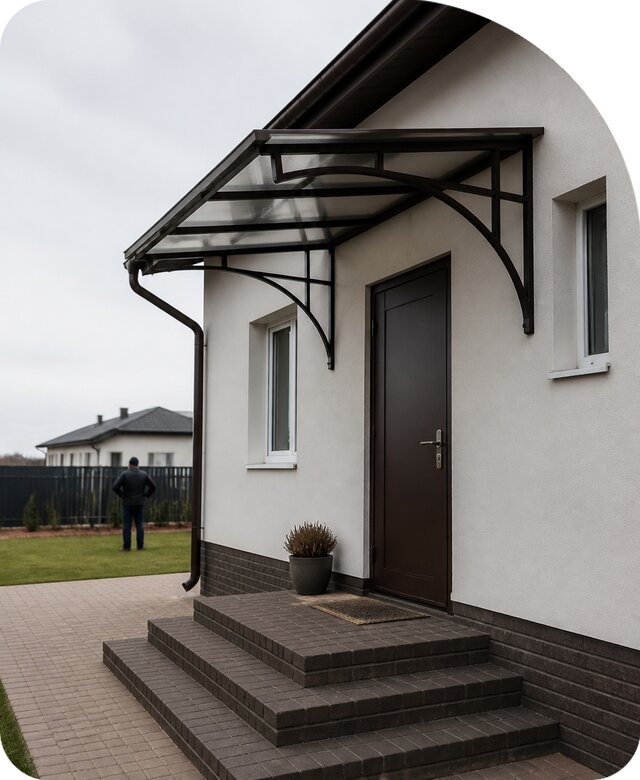 Козырек над дверью в Можге под ключ от 12154 р. | РадиДОМА-Мжг